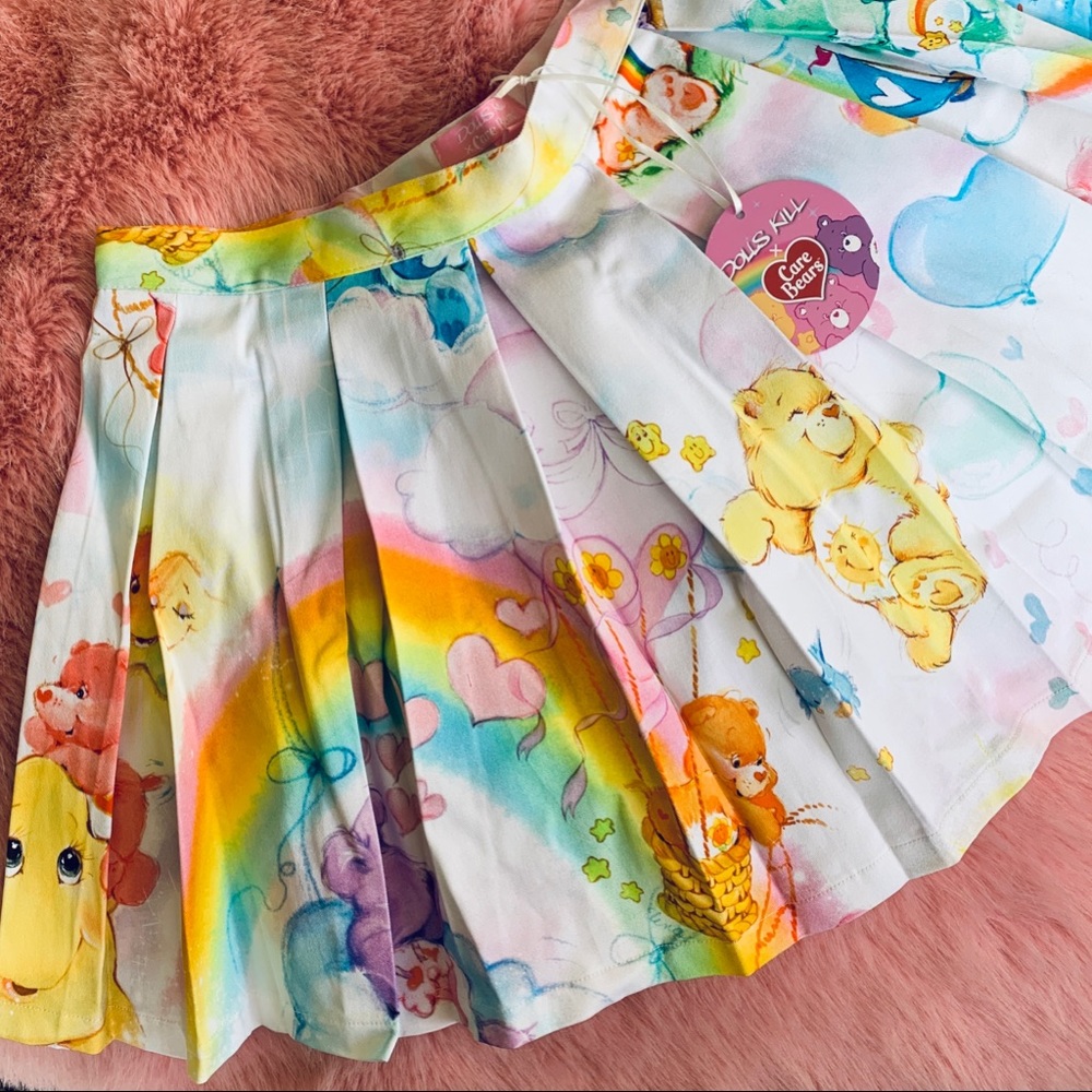 New Care Bears x Dolls Kill Mini Pleated Skirt